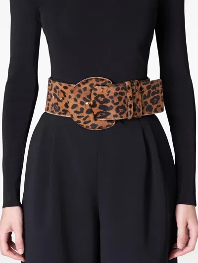 Carolina Herrera Demi Lune Belt In Brown