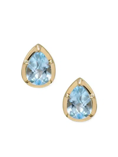 Anzie 14k Yellow Gold Mélia Topaz Earrings In Metallic