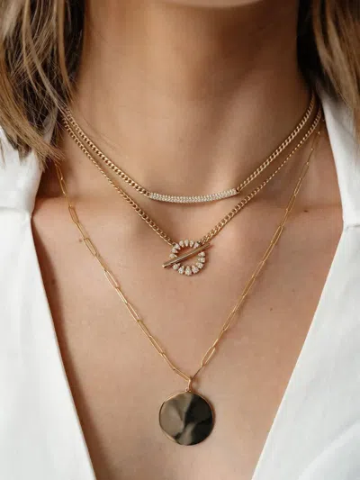 Dana Rebecca Designs 14kt Yellow Gold Disc Necklace In Gold