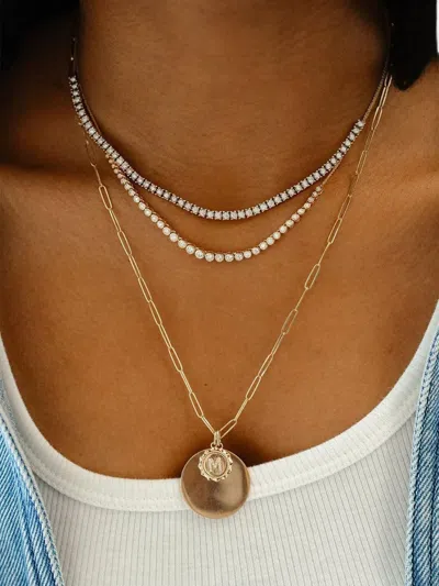 Dana Rebecca Designs 14kt Yellow Gold Disc Necklace In Gold