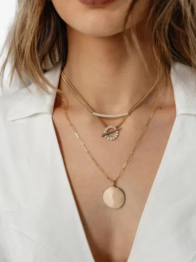 Dana Rebecca Designs 14kt Yellow Gold Disc Necklace In Gold