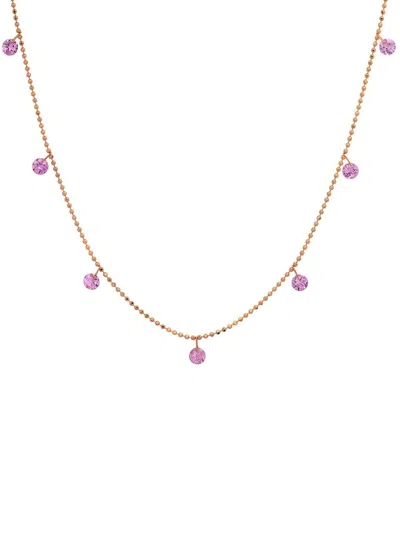 Graziela 18k Rose Gold Sapphire Necklace In Gold