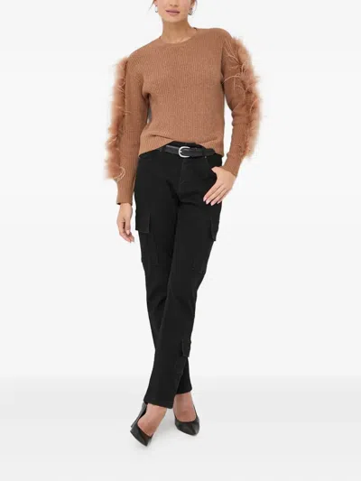 Twinset Cargo-pocket Jeans In Black