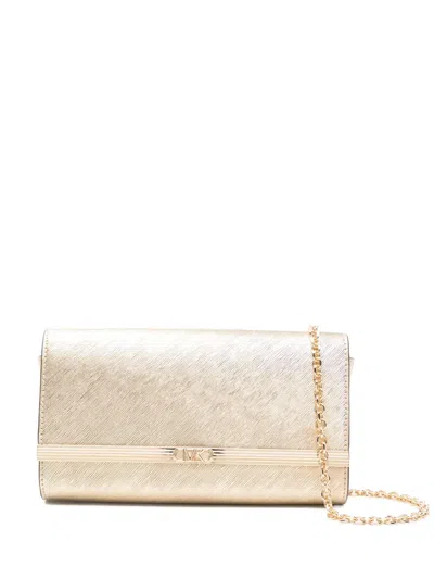 Michael Michael Kors Large Chain-strap Clutch Bag In White