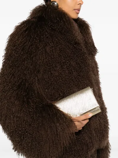 Michael Michael Kors Large Chain-strap Clutch Bag In White