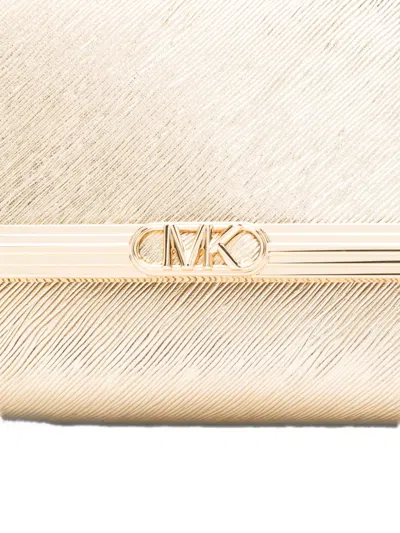 Michael Michael Kors Large Chain-strap Clutch Bag In White