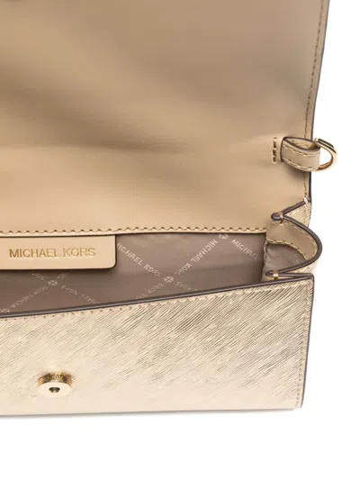 Michael Michael Kors Large Chain-strap Clutch Bag In White