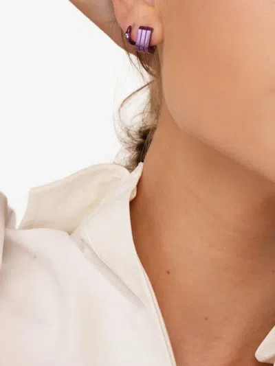 Eéra 18k White Gold Candy Huggie Single Earring In Black