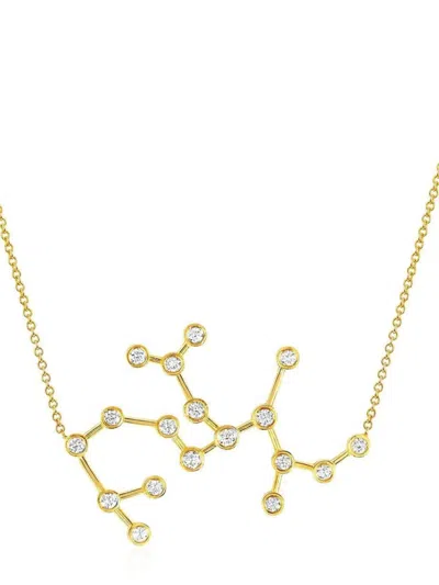 Logan Hollowell 14kt Yellow Gold Sagittarius Constellation Diamond Necklace In Gold