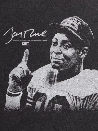 Kith Nfl Jerry Rice Jones Cotton T-shirt In Gray