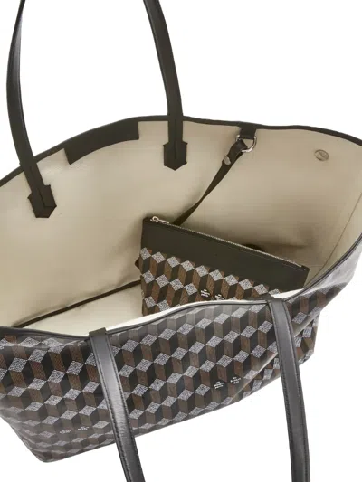 Au Depart No. 55 Geometric-print Tote Bag In White