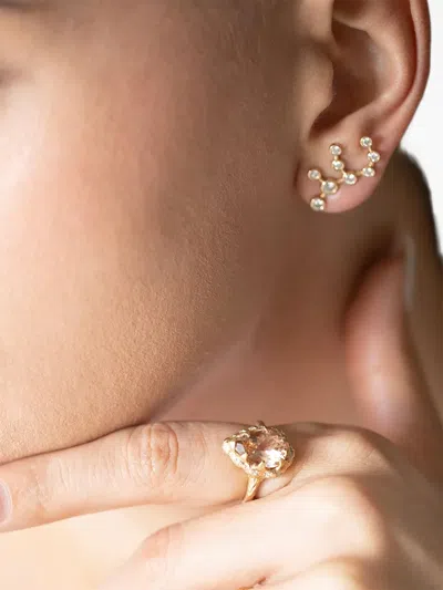 Logan Hollowell 14k Yellow Gold Virgo Diamonds Single Earring In Gold