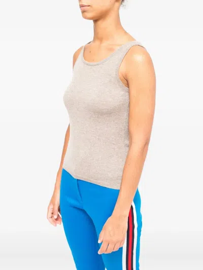 La Rose Canotta Cashmere Tank Top In Neutral