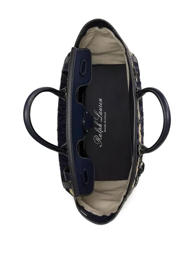 Polo Ralph Lauren Ricky 33 Raffia Tote Bag In Blue