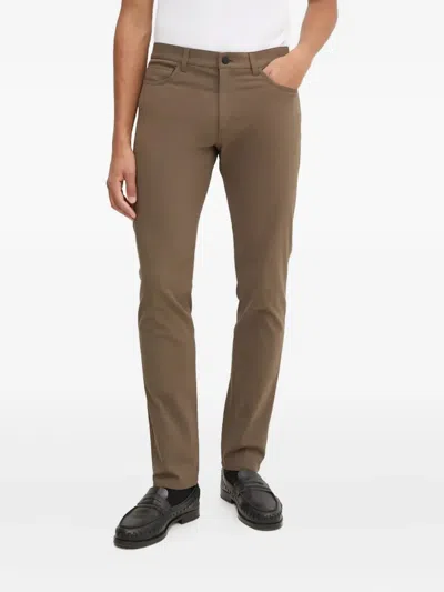 Theory Zip-fly Five-pocket Trousers In Gray