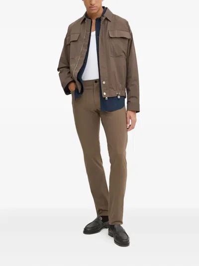 Theory Zip-fly Five-pocket Trousers In Gray