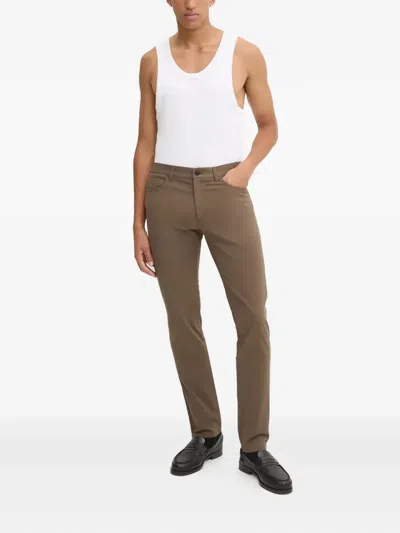 Theory Zip-fly Five-pocket Trousers In Gray