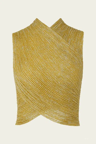 Cult Gaia Haisley Top In Light Gold In Yellow