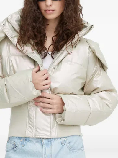 Won Hundred Long-sleeves Puffer Jacket In White