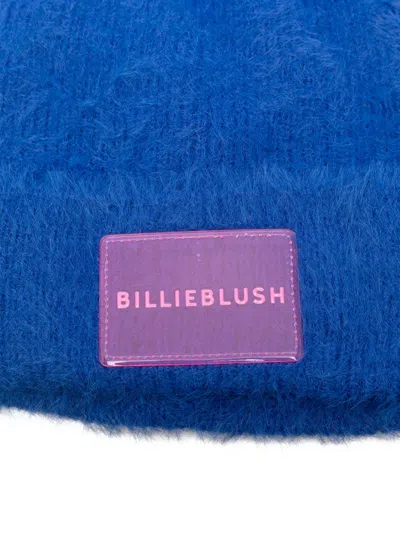 Billieblush Logo-patch Beanie Hat In Blue