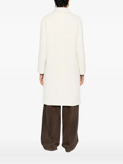 Tagliatore Buttoned Coat In White