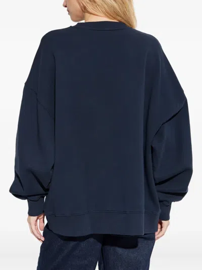 Rotate Birger Christensen Logo-appliqué Sweatshirt In Blue