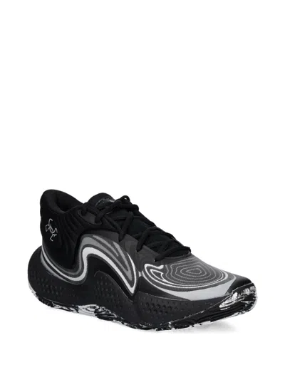 Under Armour Spawn 6 Swirl-print Sneakers In Black