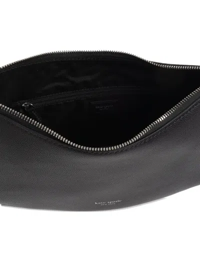 Kate Spade Medium Loop Leather Shoulder Bag In Black