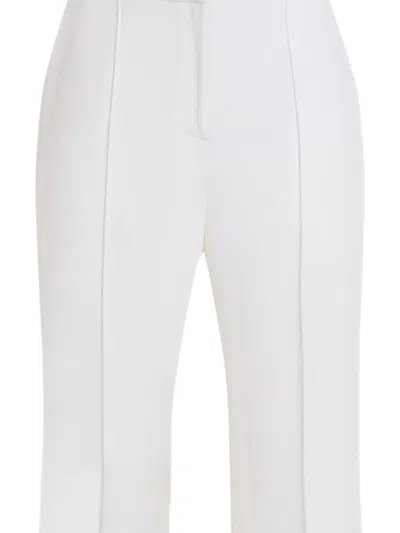 正面褶饰喇叭裤