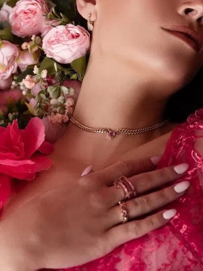 Logan Hollowell 14k Yellow Gold Sapphire Necklace In Gold