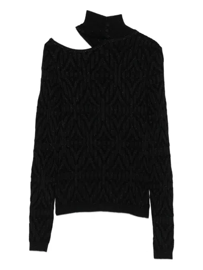 Akep Cut-out Sweater In Black