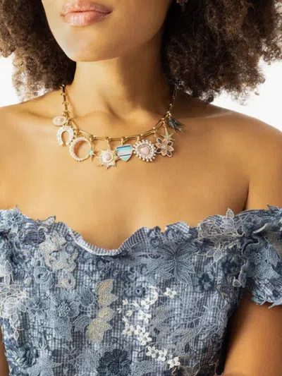 Storrow Jewelry 14k Yellow Gold Multi-stone Flower Pendant In Gold