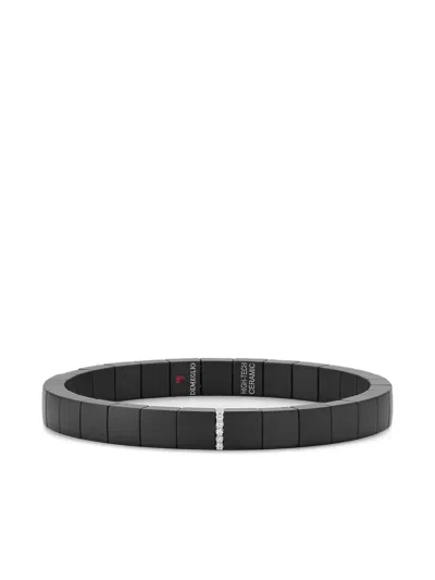 Roberto Demeglio 18k White Gold Diamond Bracelet In Black