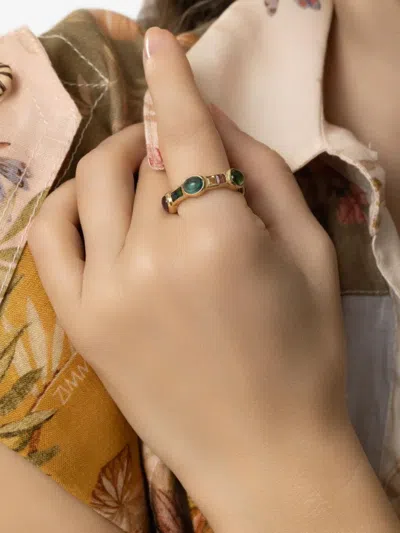 Van Robot 18k Yellow Gold Rio Van Tourmaline Ring In Multi