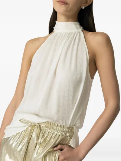 Dmn Paris Tie-neck Blouse In White