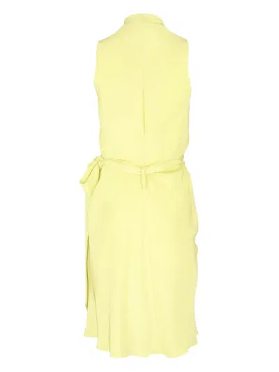 Peter Cohen Yard Wrap-tie Dress In Yellow