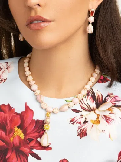 Alexander Laut 18k Rose Gold Multi-stone Earrings In Multi