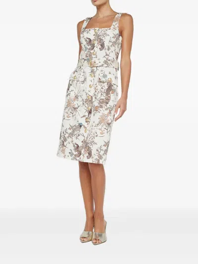 L'agence Idy Jungle Print Belted Dress In Neutral