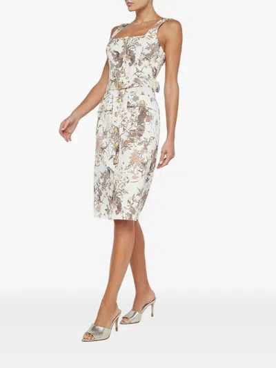 L'agence Idy Jungle Print Belted Dress In Neutral