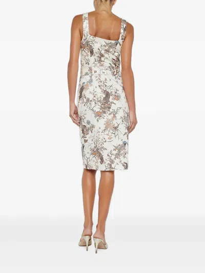 L'agence Idy Jungle Print Belted Dress In Neutral