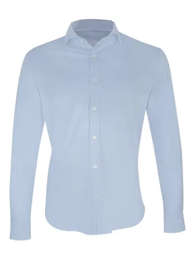 Eleventy Long-sleeve Button-fastening Shirt In Blue