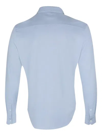 Eleventy Long-sleeve Button-fastening Shirt In Blue