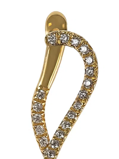 Lisa Nik 18kt Yellow Gold Infinity Diamond Earrings In Gold