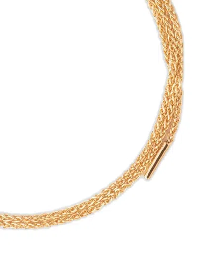 Nouvel Heritage 18k Rose Gold Latch Diamond Necklace In Gold