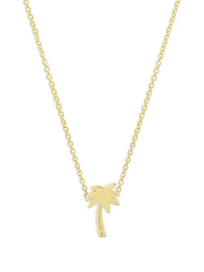 Jennifer Meyer 18kt Yellow Gold Palm Tree Necklace In Gold