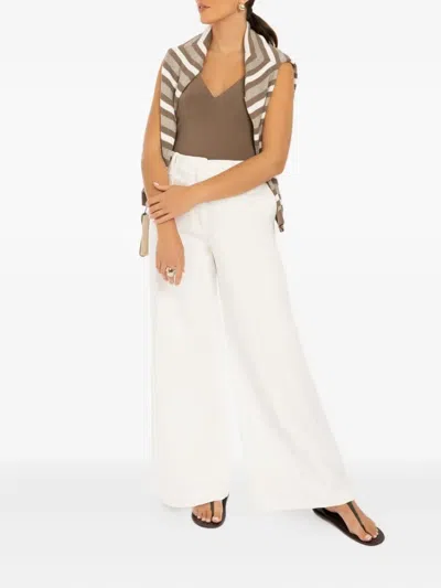 Brunello Cucinelli V-neck Tank Top In Green