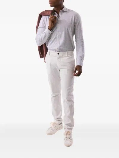 Eleventy Stretch-design Chino Pants In White