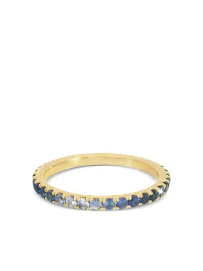 Lisa Nik 18k Yellow Gold Ombre Sapphire Ring In Gold