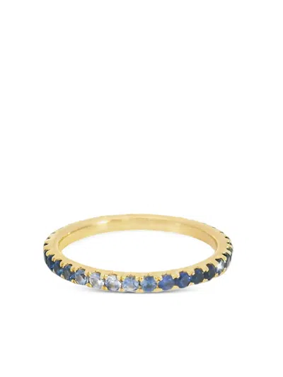 Lisa Nik 18k Yellow Gold Ombre Sapphire Ring In Gold