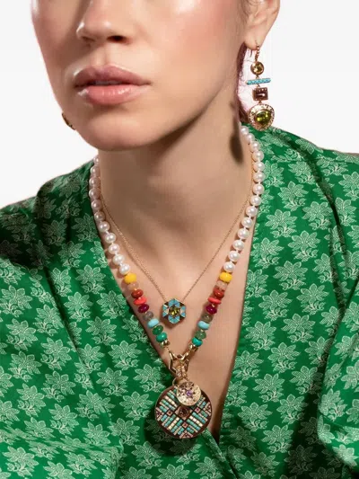 Harwell Godfrey 18k Yellow Gold Evil Eye Peridot And Diamond Necklace In Gold